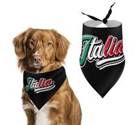 Italia Flag Italy Italian Dog Bandana Pet Scarf for Small Medium Large Dogs Triangle Bibs Photo Prop Gift