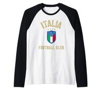 Italia Football Italian Soccer Novelty Raglan Baseball Tee
