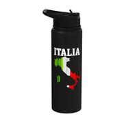 Italia Italia Map Italy Italian Heritage Stainless Steel Insulated Water Bottle