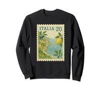 Italia Italy Amalfi Coast Lemon Olives Vintage Postage Stamp Sweatshirt