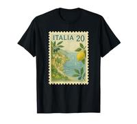 Italia Italy Amalfi Coast Lemon Olives Vintage Postage Stamp T-Shirt