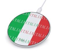 Italia Italy Italian Flag Funny Charger Pad with USB Cable | 10W Max Fast Charging Stand Fit for Most Cell Phone (No AC Adapter)