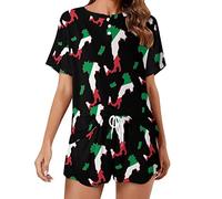 Italia Italy Italian Map Flag Soft Womens Pyjamas Short Sleeve Pajamas Loungewear with Pockets Gift for Home Beach L