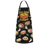 Italia Lasagna Apron Lasagna Lover Gifts Italian Cooking Apron Live Laugh Lasagna Gift Pasta Making Gift (Live Laugh uk2)