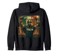 Italia Men's T-Shirt Fans Ultras Italy Flag Zip Hoodie