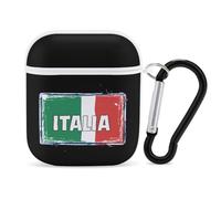 Italia National Prideful Earphone Case Cover Compatible with AirPods 1&2 Shockproof Bluetooth Headset Case White-style