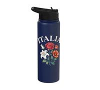 Italia Romantic Floral Bloom Elegance Stainless Steel Insulated Water Bottle