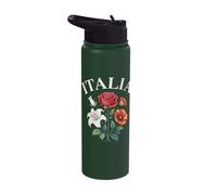 Italia Romantic Floral Bloom Elegance Stainless Steel Insulated Water Bottle