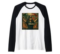 Italia Shirt Fans Ultras Italy Men Women Italy Flag Raglan Baseball Tee