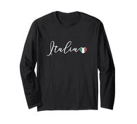 Italia Simple Love Italian Flag Heart on Italy Long Sleeve T-Shirt
