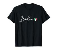 Italia Simple Love Italian Flag Heart on Italy T-Shirt