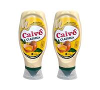 Italia Solutions UK Calve Classica Mayonnaise Squeezy Bottle La Maionese No.1 in Italy, With Free Range Eggs, 430ml, Pack of 2