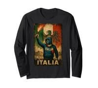 Italia T-Shirt Fans Ultras Italy Men's Italy Flag Long Sleeve T-Shirt