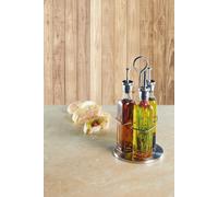 Italian 3 Bottle Glass Oil and Vinegar Set World of Flavours Clear One Size