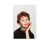 Italian Actress Sophia Loren Greats Retro Poster Painting On Canvas Wall Art Poster Scroll Picture Print Walls Decor Home Posters 08x12inch(20x30cm)