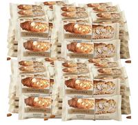 Italian Almond Cookies Mini Packs 8g - Individually Wrapped, Bite Size Biscuit Snacks, Crunchy Almond Flavour Biscuits, Perfect for Tea, Coffee & Sharing - flc (100 x Cookies)