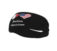 Italian American Flag Sports Sweatband Unisex Non-Slip Wicking Sport Headbands
