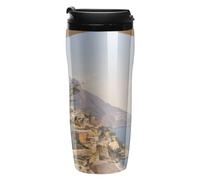 Italian Arch View Amalfi Coast Travel Mug Print Coffee Cup Tumbler 350ml | Reusable Coffee Cup,Coffee Tumbler with Lid,Coffee Mug for Outdoor