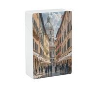Italian Architecture Cigarette Case Stylish Lightweight Pocket Holder Case for Smoke Waterproof Cigarette Dispenser Cigarettes Accessories for Outdoor Camping Hiking