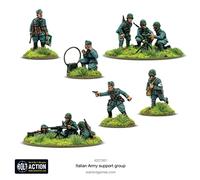 Italian Army Support Group - 28mm Scale Metal Miniatures for Bolt Action by Warlord Games - Highly Detailed World War 2 Miniatures for Table-top Wargaming
