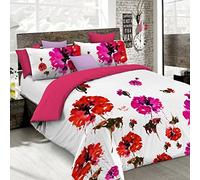 Italian Bed Linen 8058575007438 Parure Duvet Cover with print in Digital to total coverage on the bag and on Pillowcases, kio616 (Multicoloured), 100% Cotton, Double, 250 x 200 x 1 cm