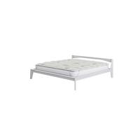 Italian Bed Linen Aloe Quilted Topper with Rubber Bands, White, Double 165 x 195 cm