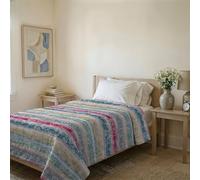 Italian Bed Linen BASIC Love Lines Printed Summer Quilt, Microfibre, Single 160 x 240 cm