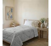 Italian Bed Linen Basic Printed Summer Quilt, Microfibre, Marble, Single 160 x 240 cm