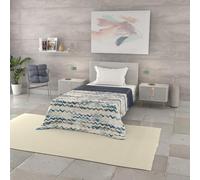Italian Bed Linen BASIC Printed Summer Quilt, Microfibre, Modern Sky, Single 160 x 240 cm