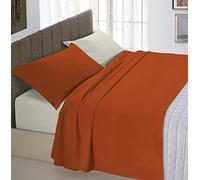 Italian Bed Linen Bed Set 100% Cotton Natural Color, Earth/Cream, Single