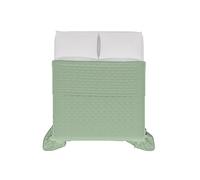 Italian Bed Linen Chic Summer Microfibre Quilt, Green, Double