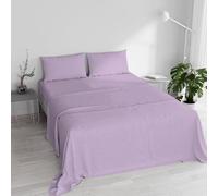 Italian Bed Linen Double Bed, Cotton, Lilac, 240 x 300 cm