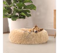 Italian Bed Linen Dreams Soft Vanilla Dog Bed for Cats and Dogs, 50 x 50 cm