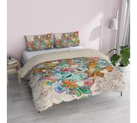 Italian Bed Linen Duvet Cover Set, 100% Cotton, Digital Print KI-OSA, KIO-660, Double