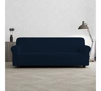 Italian Bed Linen Elastic Sofa Cover “Piu Bello”, 97% Polyester + 3% Elastometer, Dark Blue, 3 Places