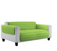 Italian Bed Linen Elegant quilted sofa cover Doubleface, apple dark green 2 places, 100% microfiber