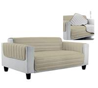 Italian Bed Linen Elegant Quilted Sofa Cover Doubleface, Dove Light Grey 2 Places, 100% microfiber,