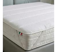 Italian Bed Linen Elegant Topper, White, Double