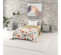 Italian Bed Linen Fantasy Microfibre Summer Quilt, Single 170 x 270 cm, Watercolour