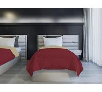 Italian Bed Linen FIRE RESISTANT SUMMER JACKET TWO-COLORED TAIA, Burgundy/Cream 150 x 200 cm