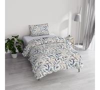 Italian Bed Linen Ida Cotton Single Duvet Cover Set, Made in Italy - Duvet Cover Set - Duvet Cover 150 x 200 cm with Double Flap and Pillow Cases (Single, Vest)