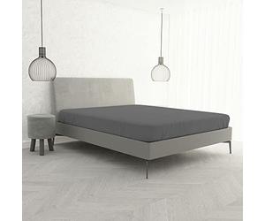 Italian Bed Linen Ki-Osa by Matteo Bosio Fitted Bottom with Corners Sheet, King Size 170 x 200 cm grey
