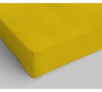 Italian Bed Linen Ki-Osa by Matteo Bosio Fitted Bottom with Corners Sheet, King Size 170 x 200 cm ochre