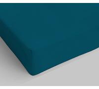 Italian Bed Linen Ki-Osa by Matteo Bosio Fitted Bottom with Corners Sheet, King Size 170 x 200 cm Verde Petrolio