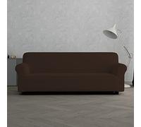Italian Bed Linen MB Home Basic Iris Elastic Sofa Cover, Brown, 3 Seaters, 190 to 215 cm