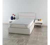 Italian Bed Linen MB HOME ITALY Quilted Topper, Bioceramic, Light Grey, Single 85x195 cm