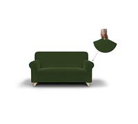 Italian Bed Linen Più Bello bielastic Sofa cover Dark green, 2 places, Polyester, 2 Seats