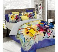 Italian Bed Linen Sogni d'Autore Duvet Cover Set with Full Coverage Digital Print,250x200cm, SD57, 100% Cotton, DOUBLE