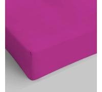 Italian Bed Linen Sogni e Capricci Max Color Fitted Sheet with 25cm Corner, Fuchsia, double