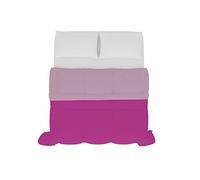 Italian Bed Linen SOGNI E CAPRICCI Two-Tone Summer Duvet 250 x 200 cm Lilac/Fuchsia